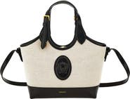 Versace Small La Medusa Canvas & Leather Tote