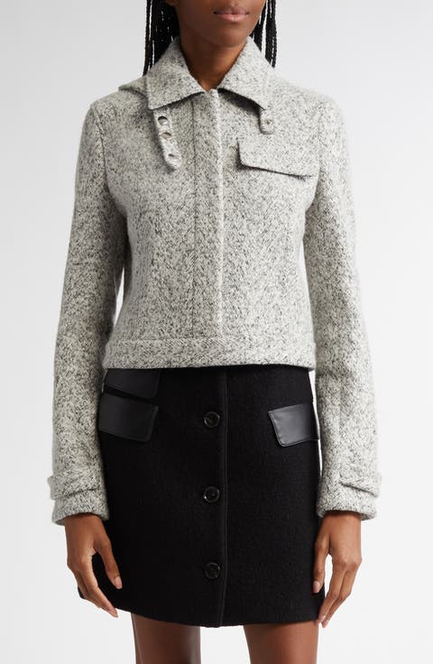 Rivers Herringbone Jacquard Bouclé Jacket