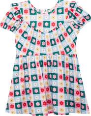 Mabel + Honey Flower Pops Short Sleeve Dress