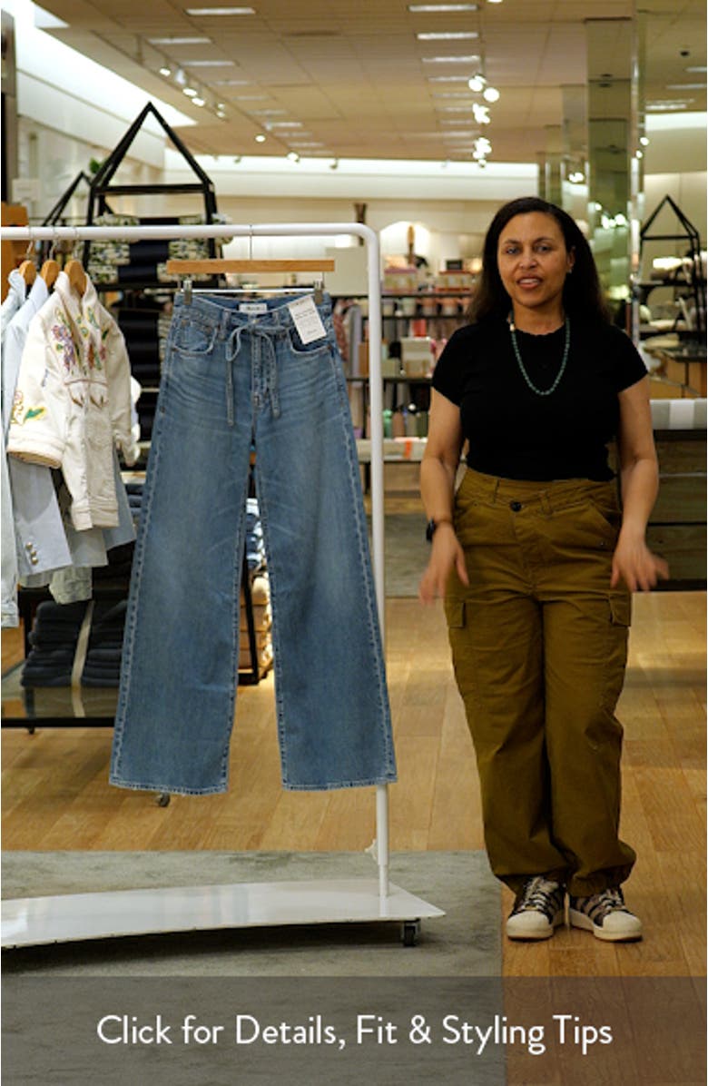 The Ultimate Wide Leg Drawstring Airy Denim Jeans, sales video thumbnail