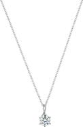 LaBante London Moissanite Solitaire Diamond Necklace One Carat