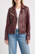 MAURITIUS Sofia Lambskin Moto Jacket
