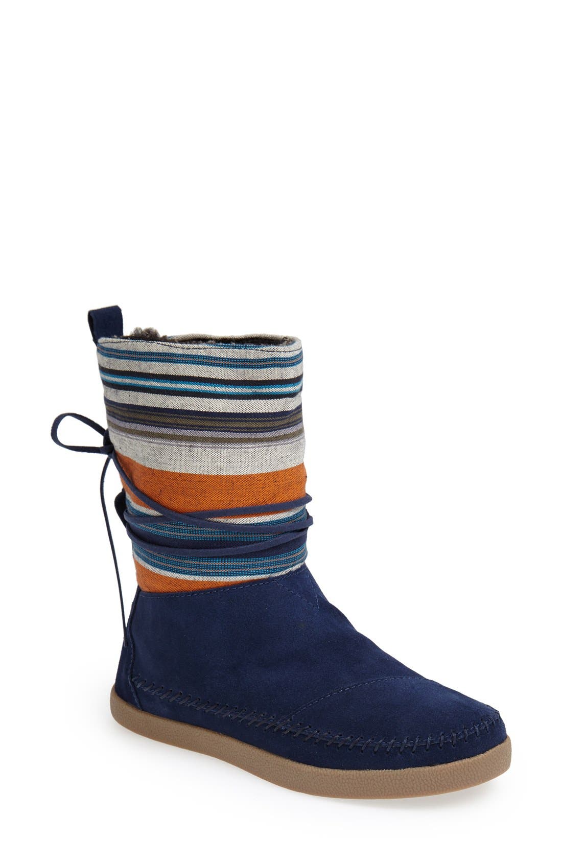 'Nepal - Guatemalan Stripe' Boot, Main, color, NAVY