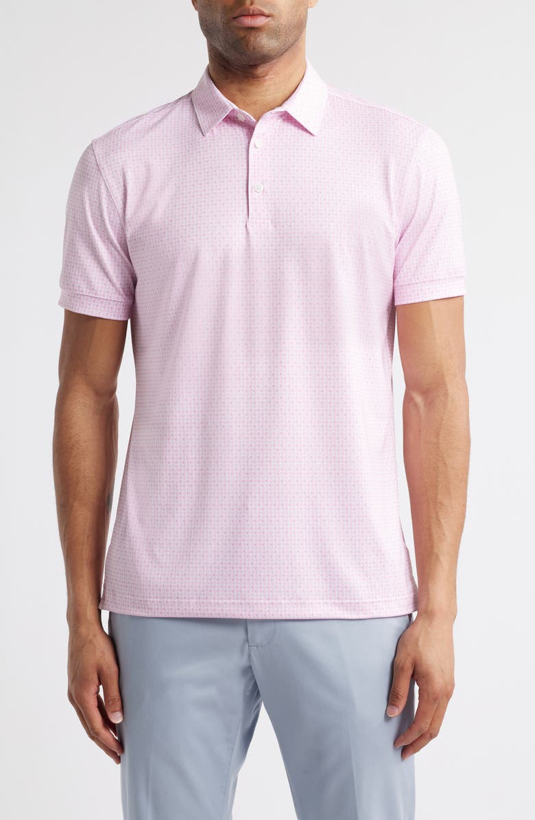 Mizzen+Main Versa Trim Fit Dot Print Golf Polo, Main, color, Rose Circle Geo