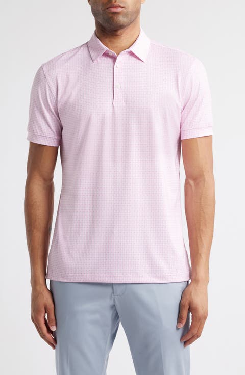 Versa Trim Fit Dot Print Golf Polo