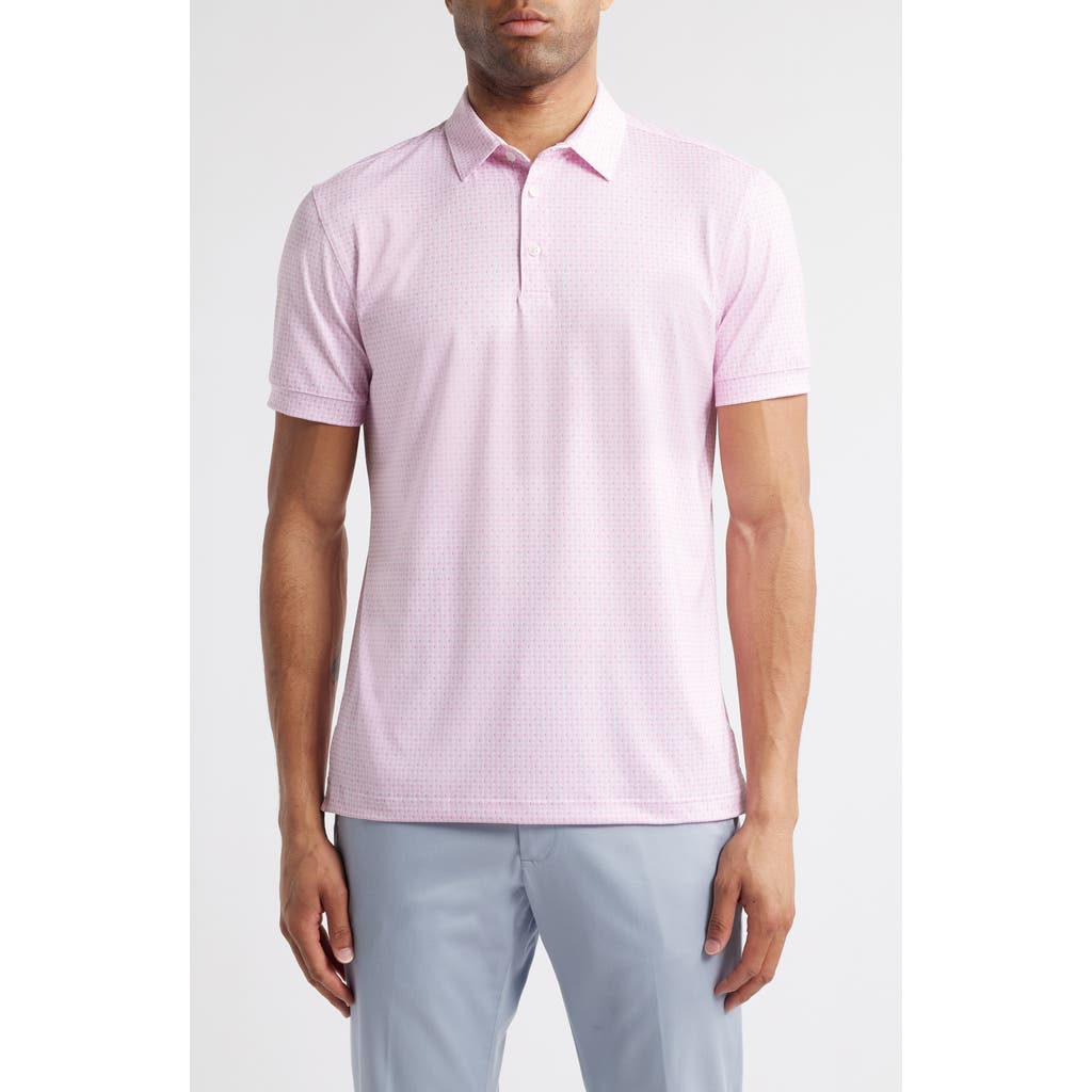 Mizzen + Main Mizzen+main Versa Trim Fit Dot Print Performance Golf Polo