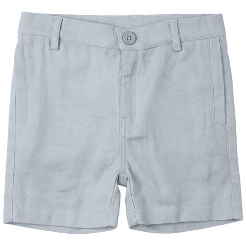 Boys Woven Shorts - Rayon Linen, Adjustable Waist