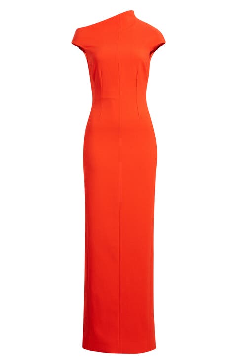 Arion One-Shoulder Cap Sleeve Gown