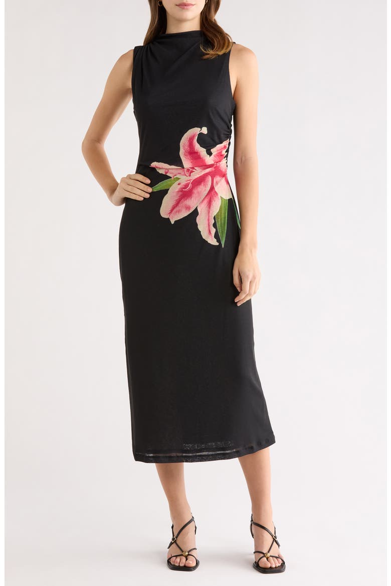 rebecca midi dress Rebecca Vallance Off Shoulder Midi Dress in Blue