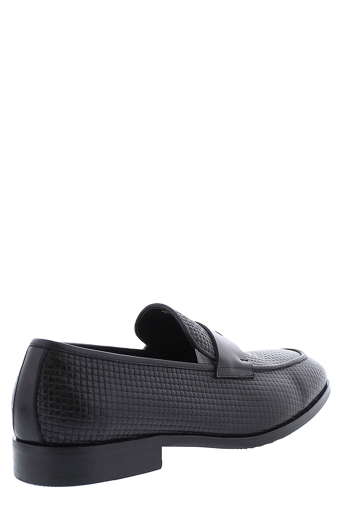 Zanzara Oscar Leather Woven Penny Loafer, Alternate, color, 