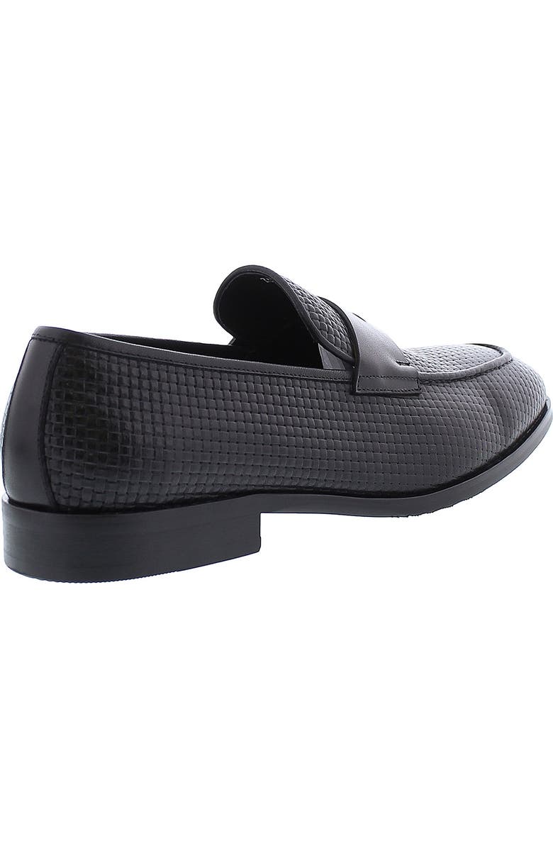 Zanzara Oscar Leather Woven Penny Loafer, Alternate, color,