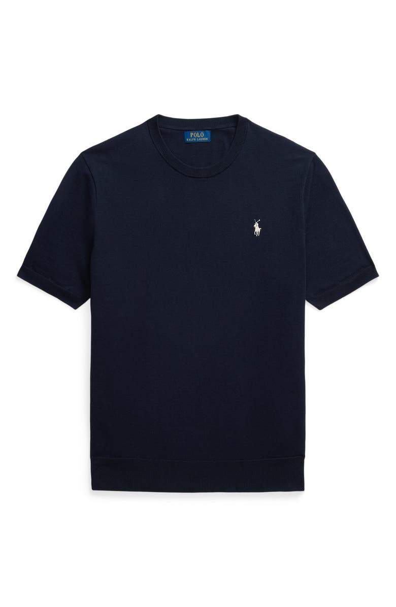 Polo Ralph Lauren Short Sleeve Cotton Crewneck Sweater, Alternate, color, 