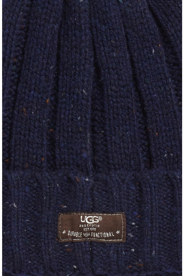 Australia 'Calvert' Knit Hat & Gloves, Alternate, color, NAVY HEATHER MULTI
