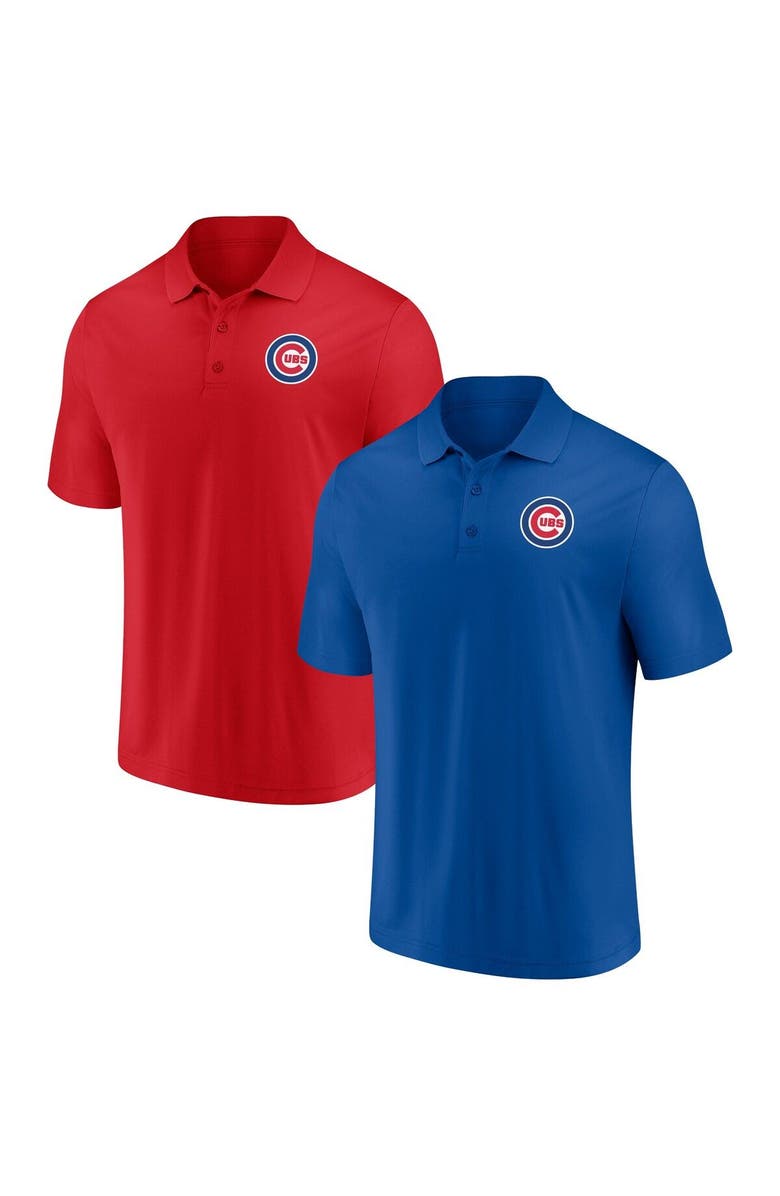 FANATICS Men's Fanatics Branded Royal/Red Chicago Cubs Primary Logo Polo Combo Set, Alternate, color,