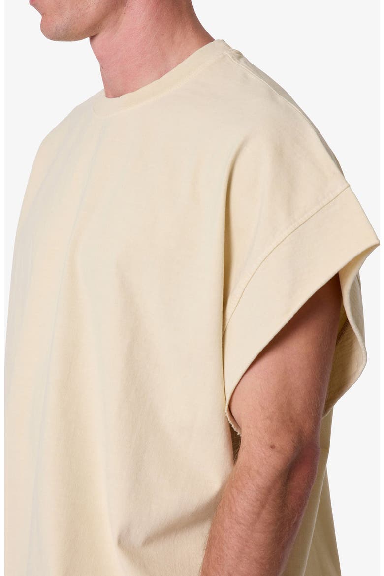 Distressed Cutoff T-Shirt, Alternate, color, OFF WHITE