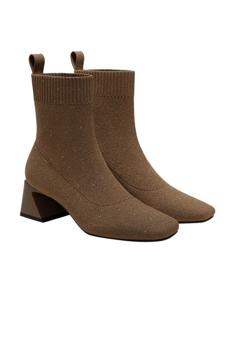Regina Pro Square-Toe Water-Repellent Heeled Boots