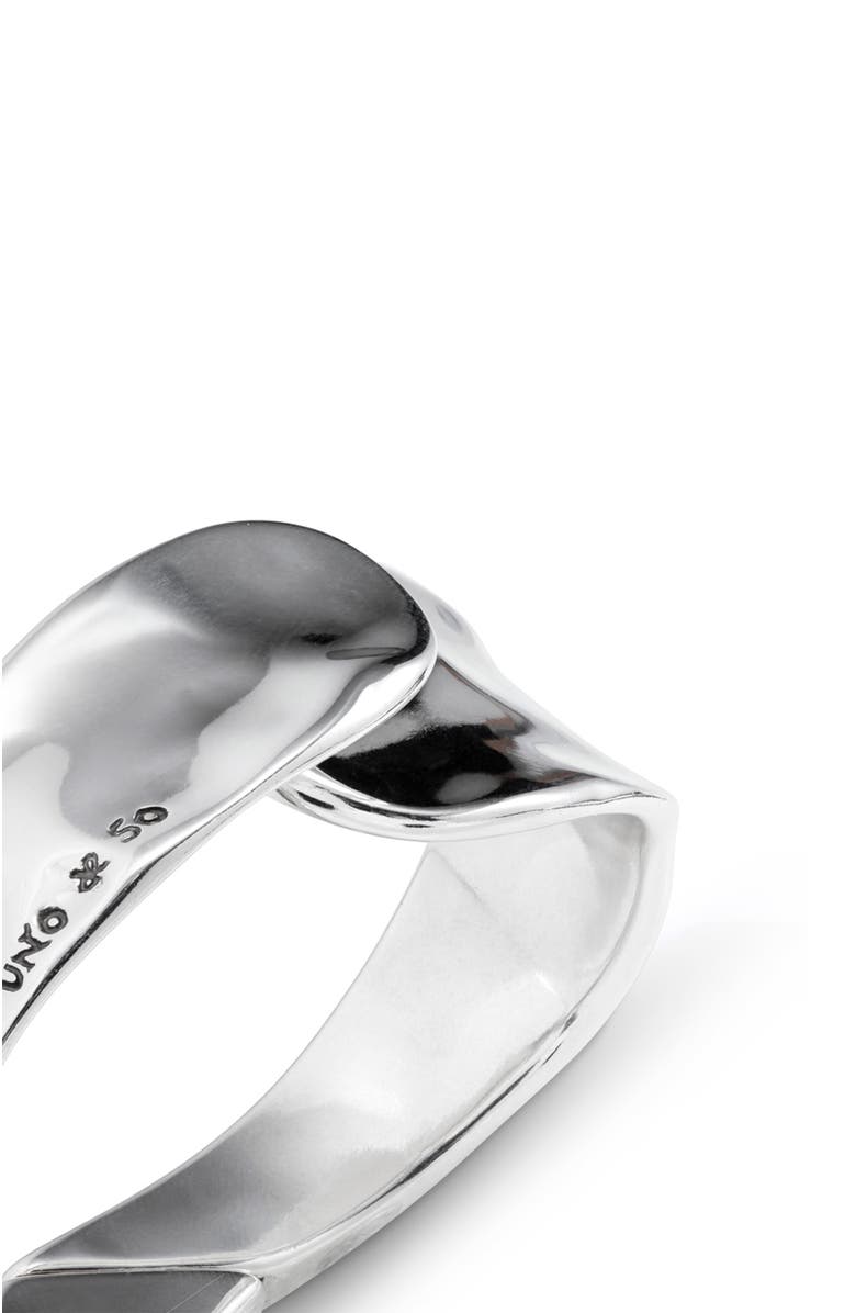 UNODE50 Wave Cuff, Alternate, color, Silver