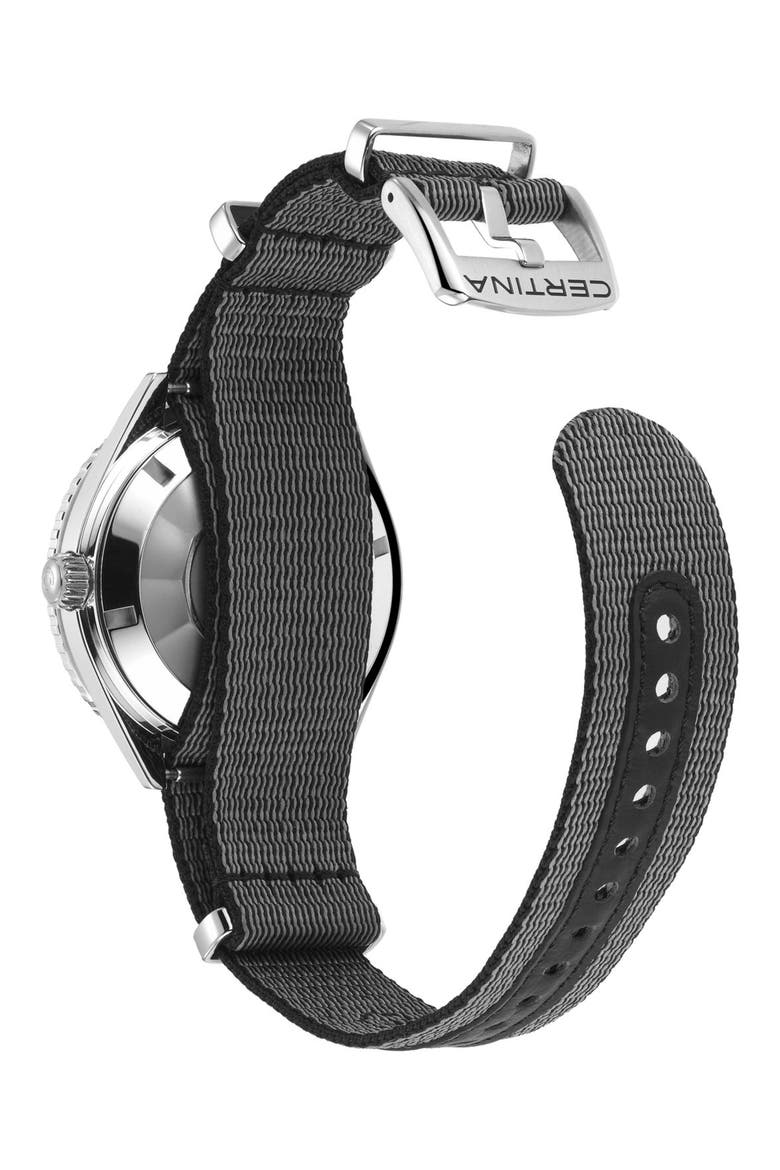 DS PH500M Automatic NATO Strap Watch, 43mm, Alternate, color, STAINLESS STEEL
