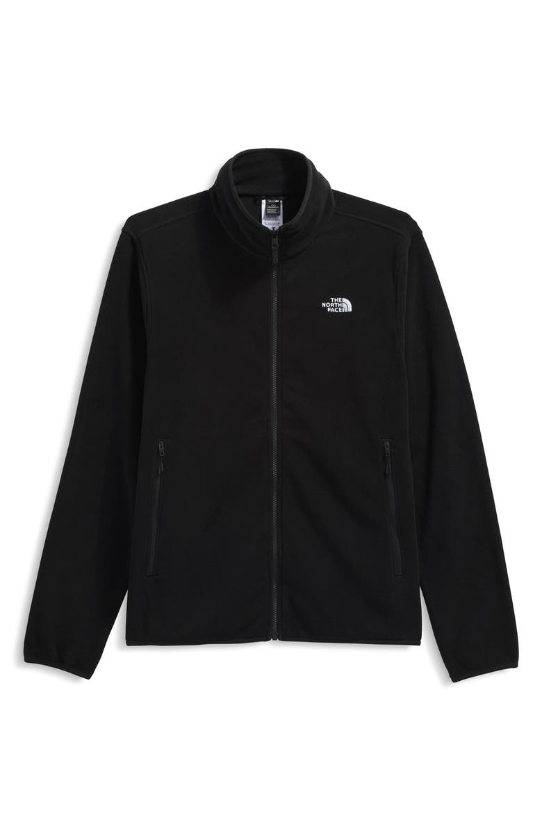 The North Face Glacier Fleece Zip Front Jacket, Alternate, color, Tnf Black