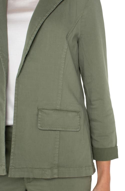 LIVERPOOL LOS ANGELES LIVERPOOL LOS ANGELES FITTED OPEN FRONT TWILL BLAZER