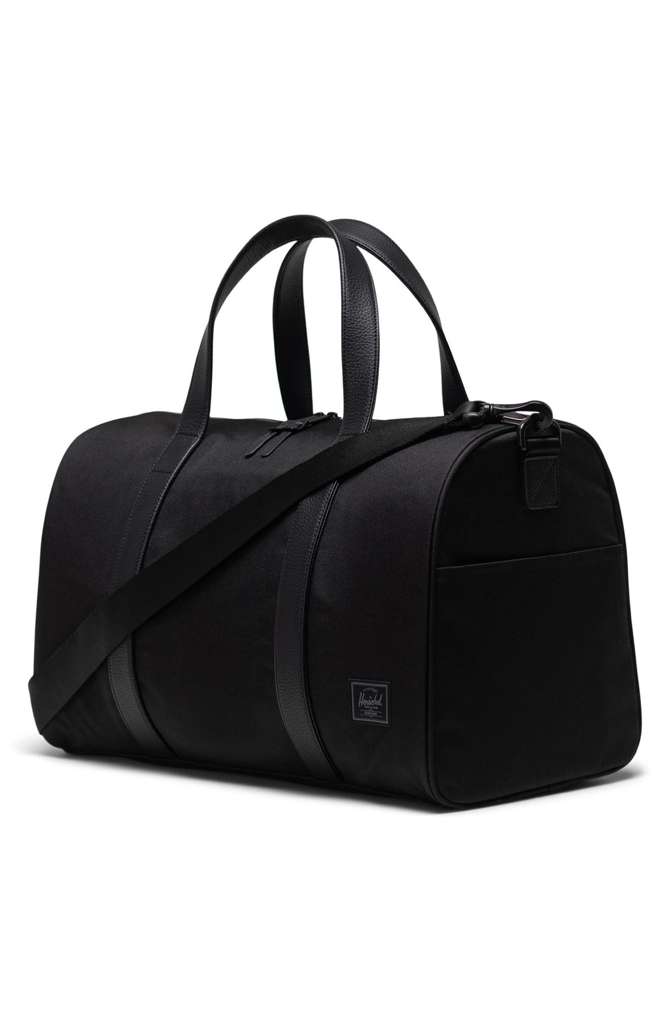 Herschel Supply Co. Novel Recycled Polyester Carry-On Duffle Bag, Alternate, color, Black Tonal