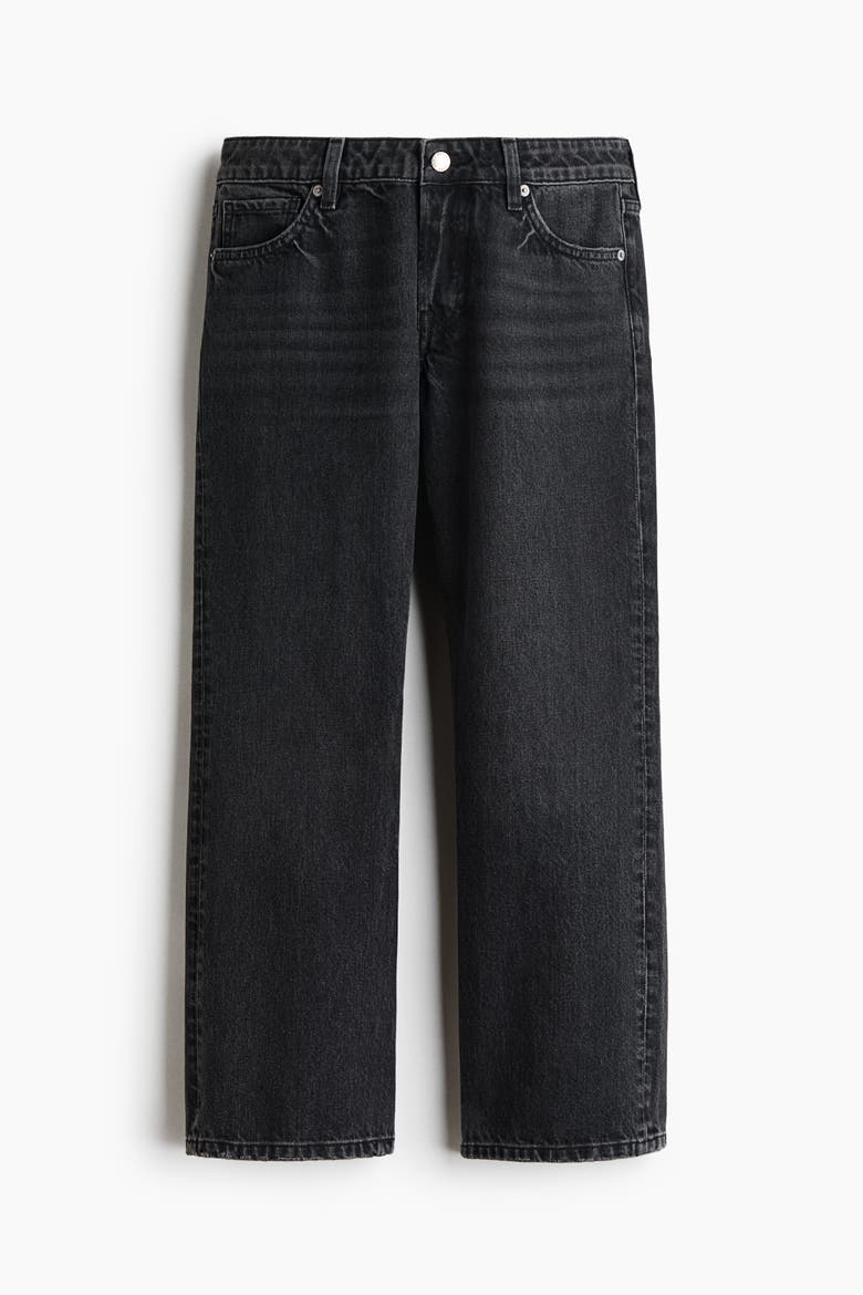 Bootcut Regular-waist Cropped Jeans, Alternate, color, Denim black