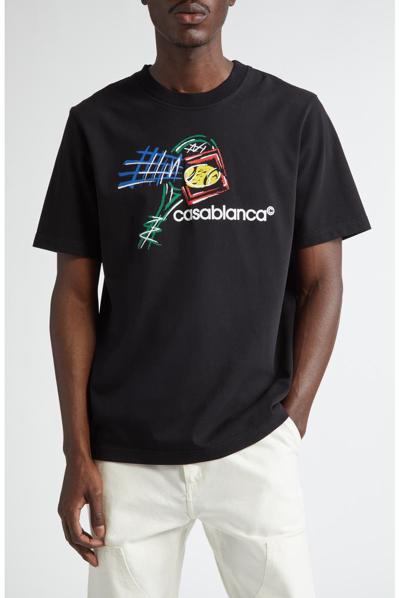 Croquis de Tennis Organic Cotton Graphic T-Shirt, Main, color, CROQUIS DE TENNIS