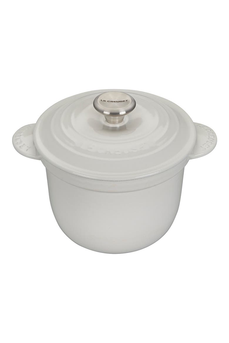 2.25-Quart Cast Iron Rice Pot, Main, color, WHITE