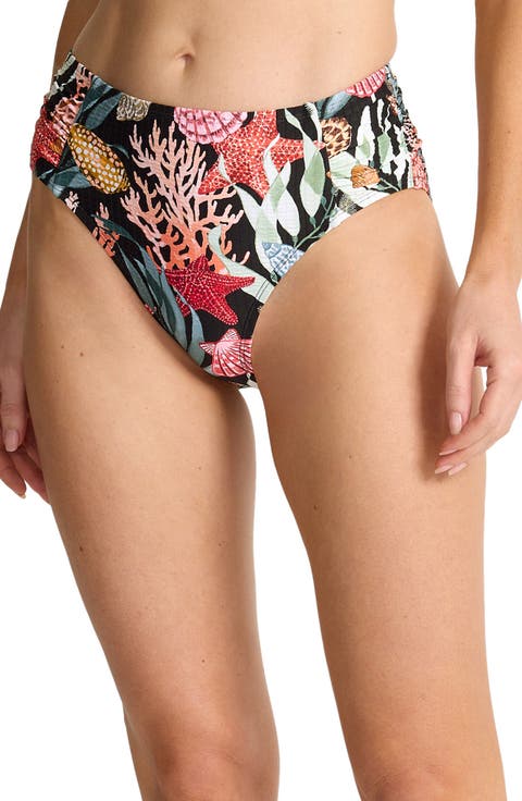 Shell Sands Shirred UPF 50+ Bikini Bottoms