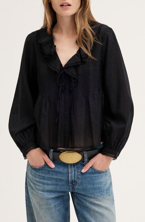 The Georgina Long Sleeve Voile Top