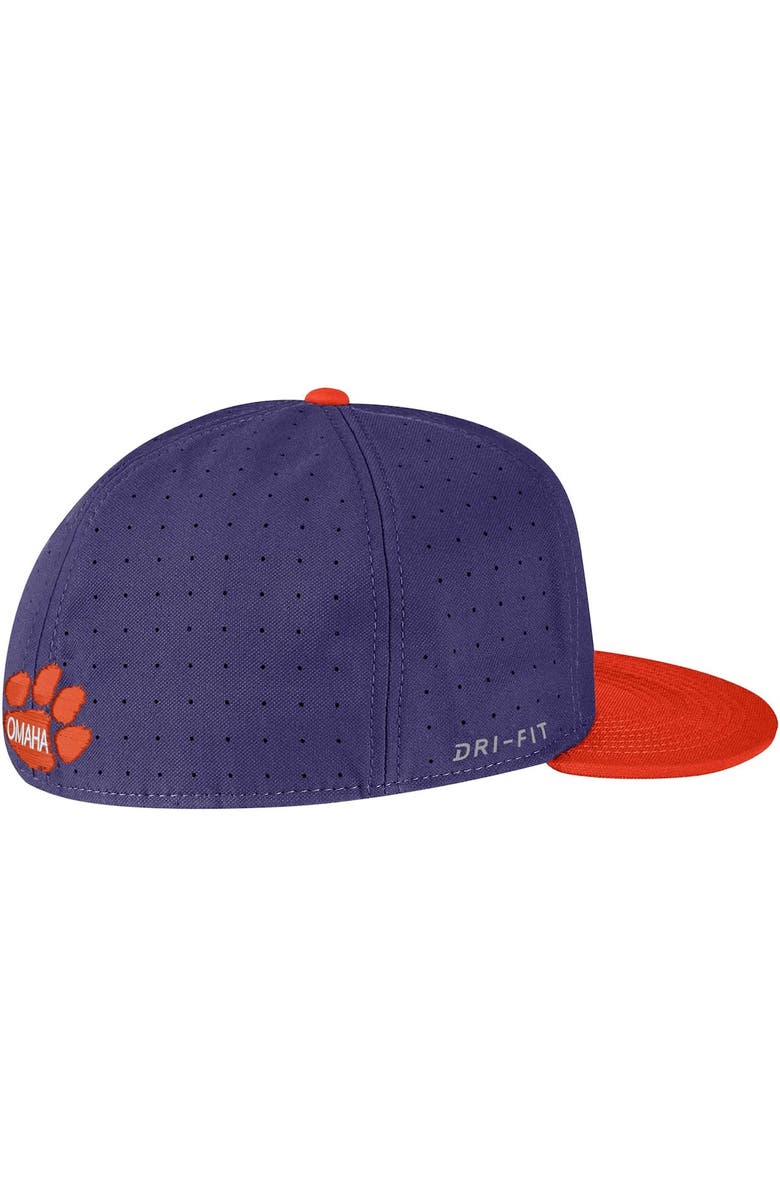 Nike Men's Nike Purple Clemson Tigers Aero True Baseball Performance Fitted Hat, Alternate, color, Purple