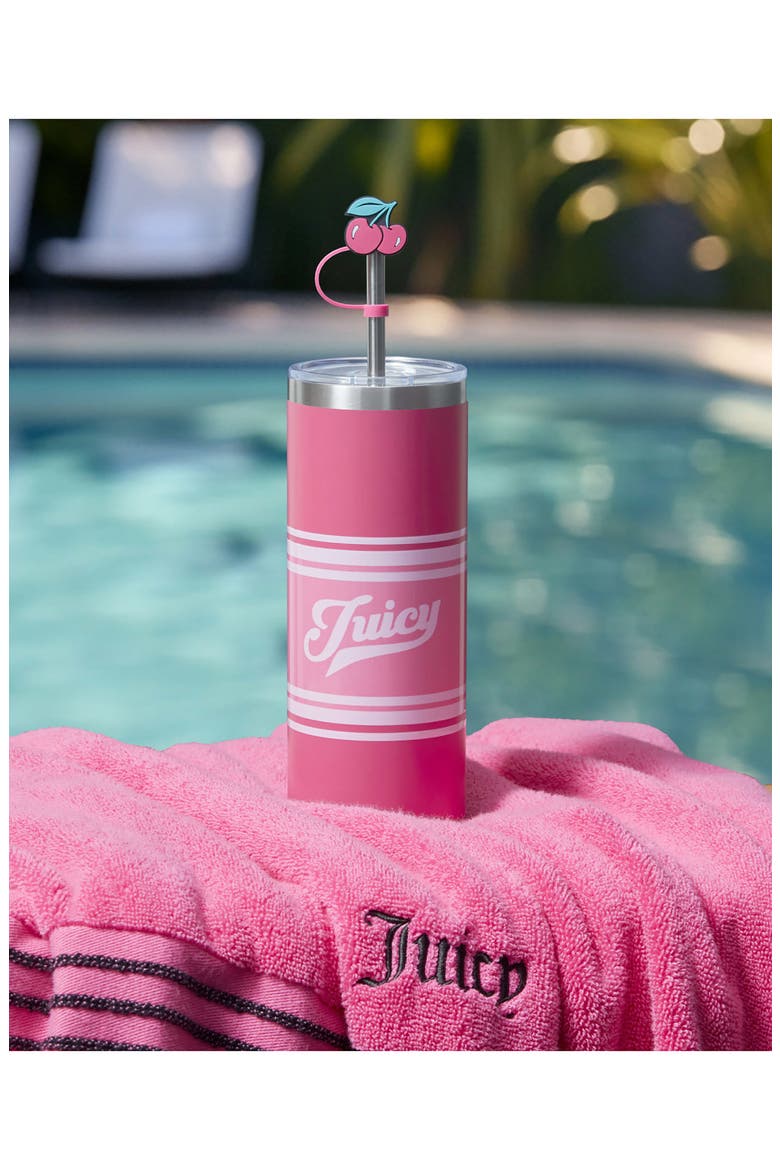 24-Ounce Glam Sip Water Bottle, Alternate, color, HOT PINK VARSITY