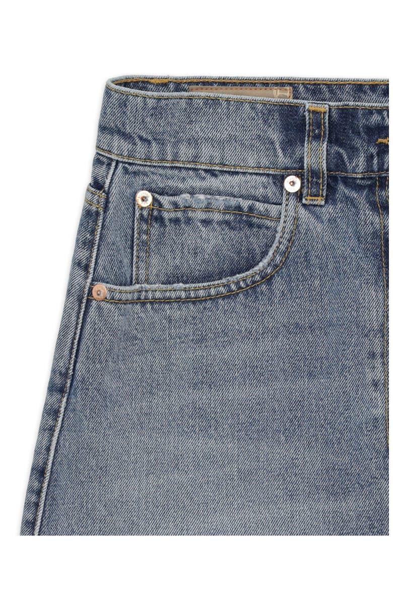 Mini Denim Skirt, Alternate, color, Bleach Wash