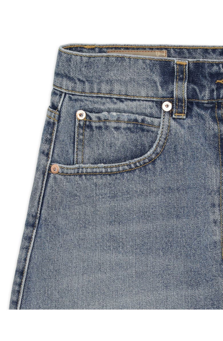 Fortela Mini Denim Skirt, Alternate, color, Bleach Wash