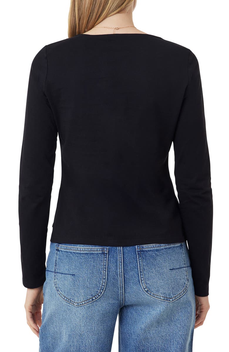 Scotch & Soda Boat Neck Knit Top, Alternate, color, Black Night