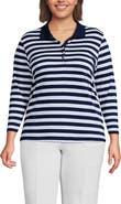 Lands' End 3/4 Sleeve Supima Cotton Polo Shirt