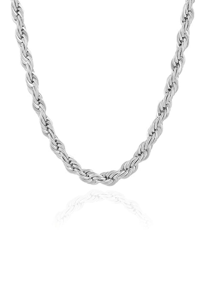 Sterling Silver Rope Chain Necklace - Gauge 7, Main, color, SILVER