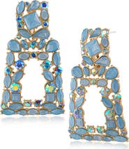 JARDIN Mosaic Crystal Geometric Drop Earrings