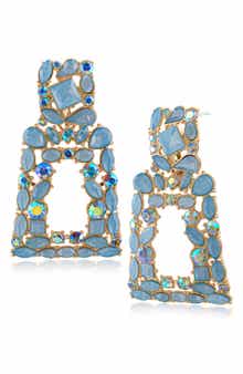 JARDIN Mosaic Crystal Geometric Drop Earrings
