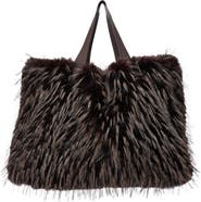 AZALEA WANG Confidante Faux Fur Handbag