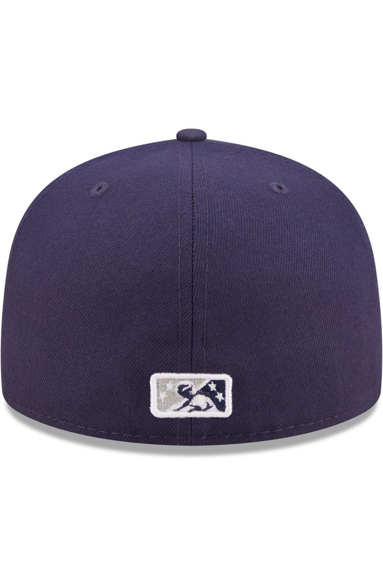 New Era Men's New Era Navy Columbus Clippers Authentic Collection 59FIFTY Fitted Hat, Alternate, color, Navy