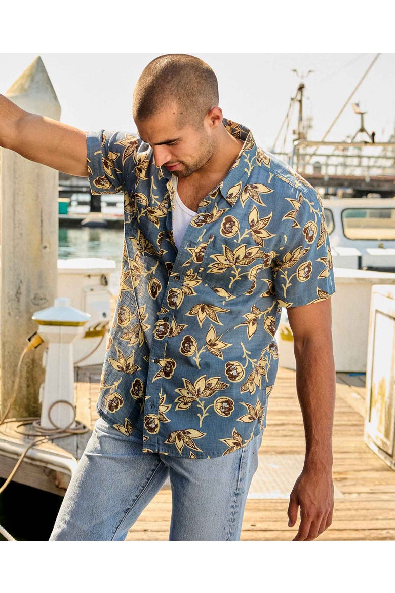 Salton Shirt, Alternate, color, Pacific Blue Print