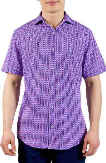 Moroccan Tile Short Sleeve Button-Up Shirt