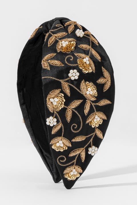 Midnight Bloom Embellished Headband
