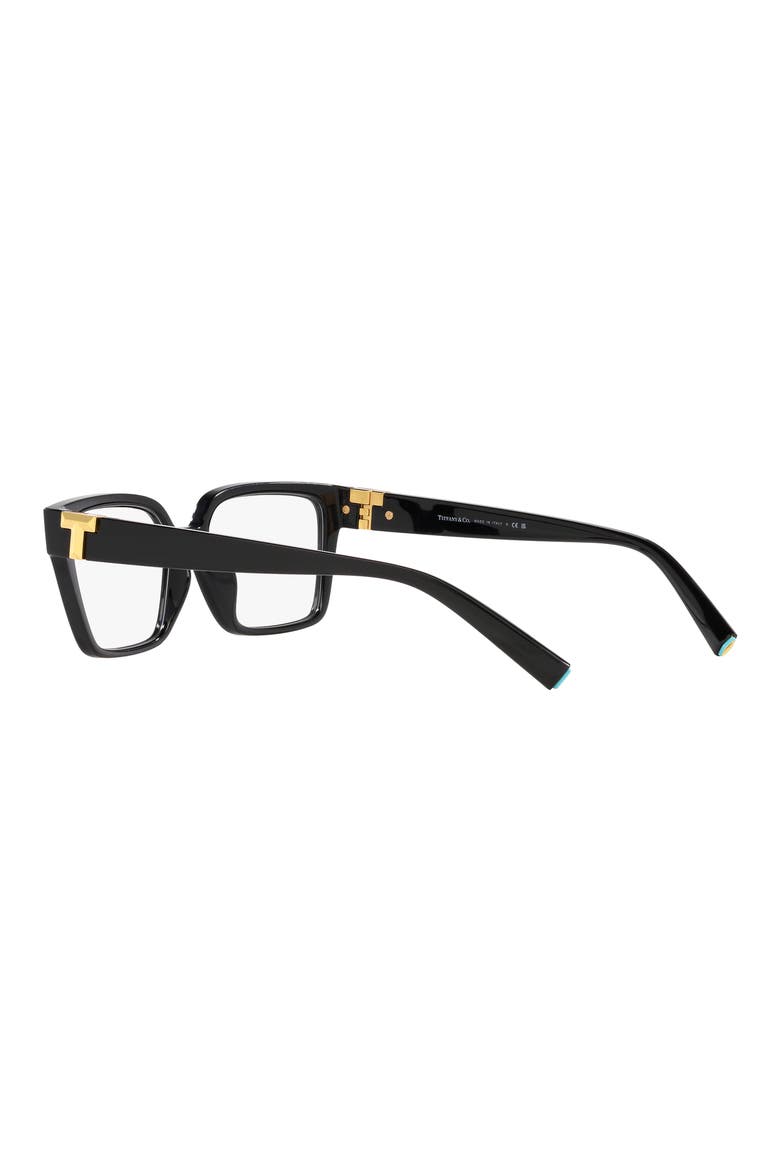 53mm Rectangular Optical Glasses, Alternate, color, BLACK
