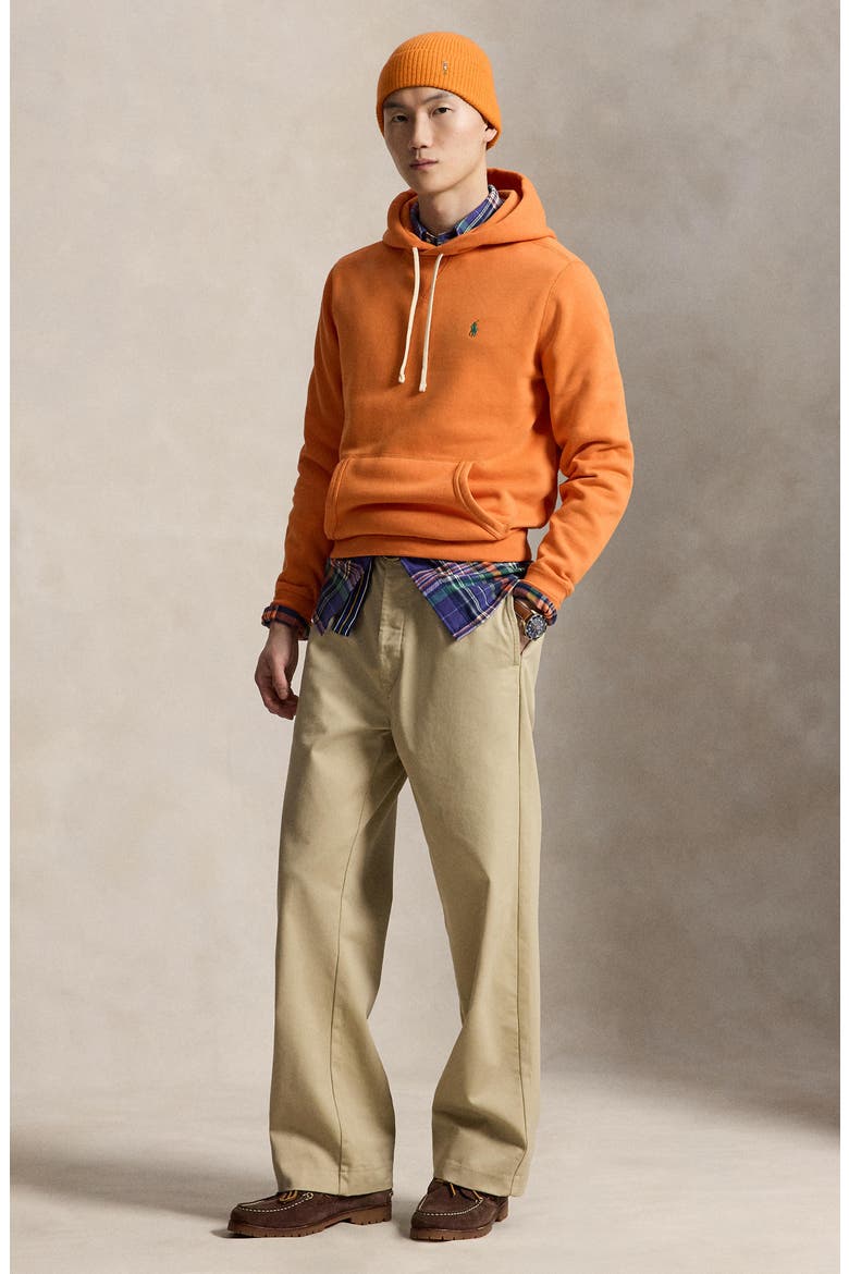Cotton Blend Fleece Hoodie, Alternate, color, ORANGE