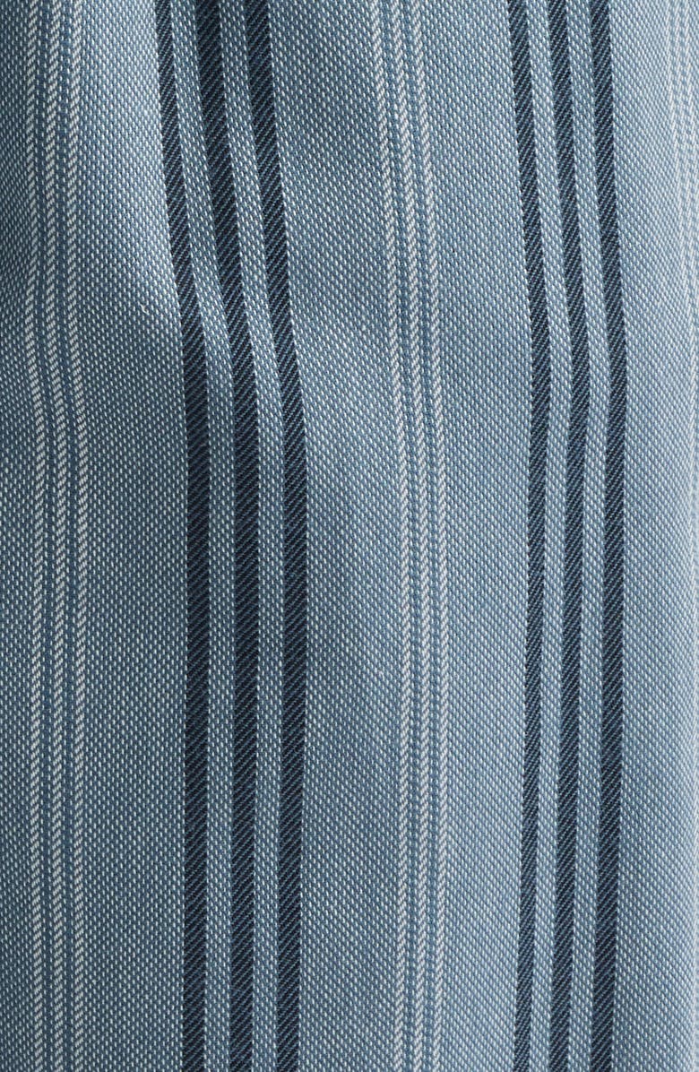 Majestic International Saltwater Stripe Woven Cotton Lounge Pants, Alternate, color, Denim Stripe
