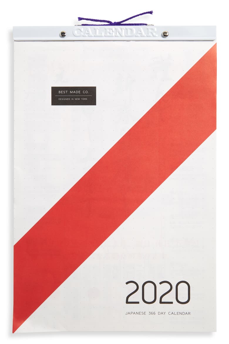 Japanese Daily Calendar 2020, Main, color, WHITE