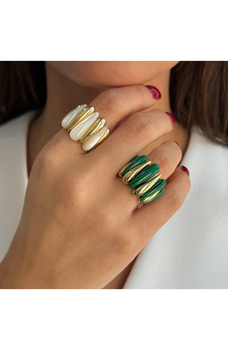 BY ADINA EDEN Fancy Solid & Colored Stone Teardrops Ring, Alternate, color,