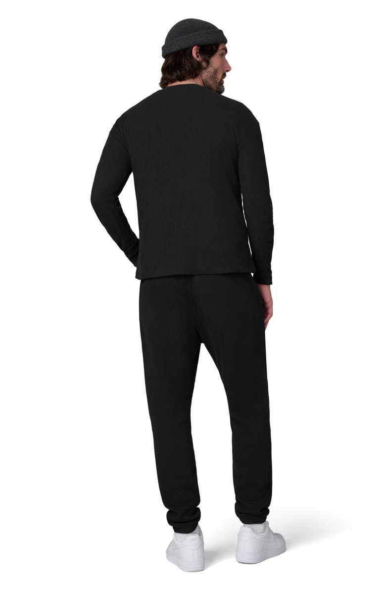 Joe's Waffle Monogram Long Sleeve T-Shirt, Alternate, color, Black